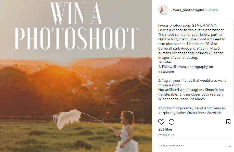 contest on instagram