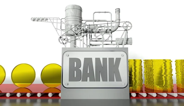 Концепция банковского с деньги машина — стоковое фото