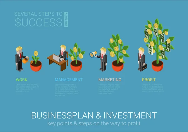 Инфографики businessplan и инвестиционный процесс — стоковый вектор