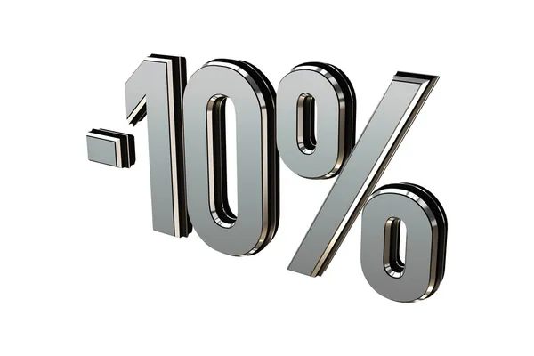 Процент как символ покупки скидки до 10 — стоковое фото