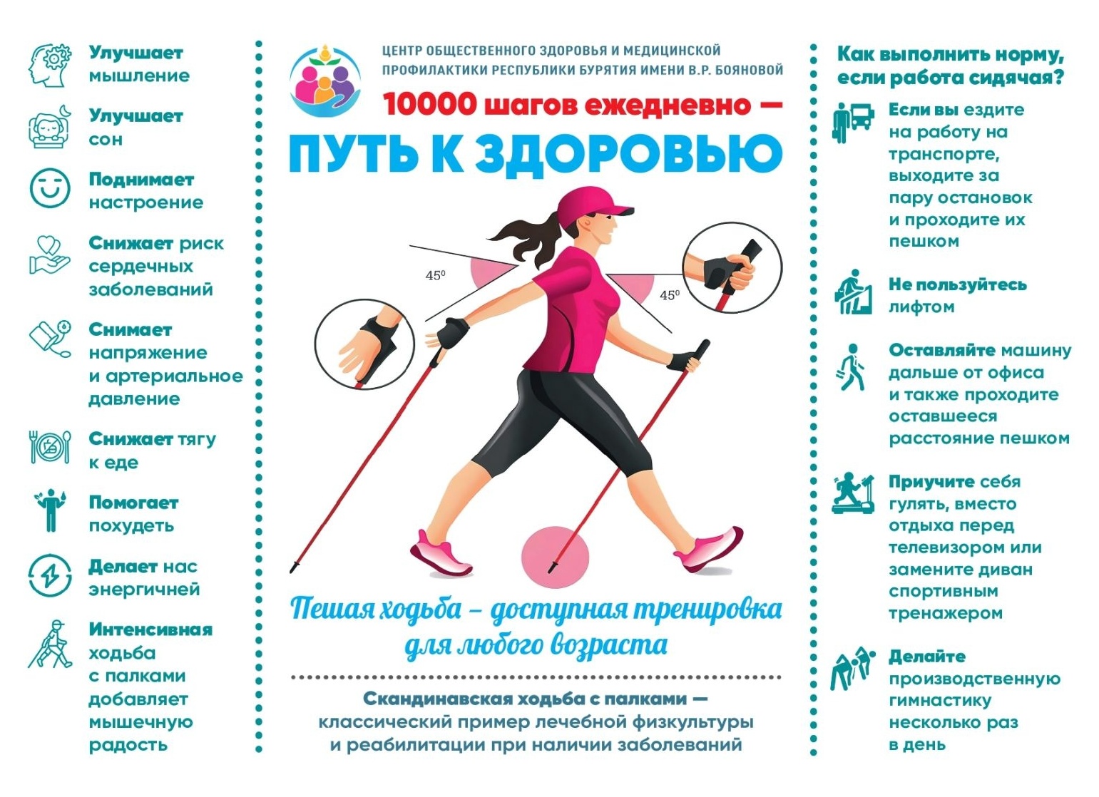 Ходьба с палками - путь к здоровью!